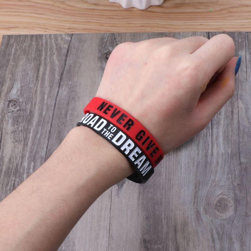 Silicone Rubber Band Elastic Inspirational Motivation Bracelets
