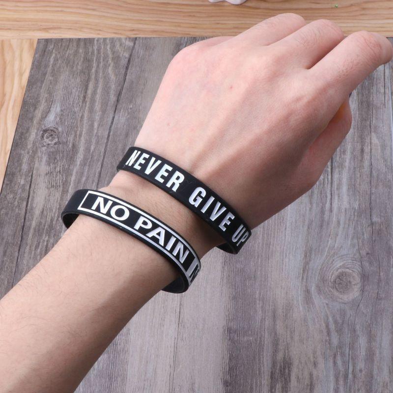 Silicone Rubber Band Elastic Inspirational Motivation Bracelets