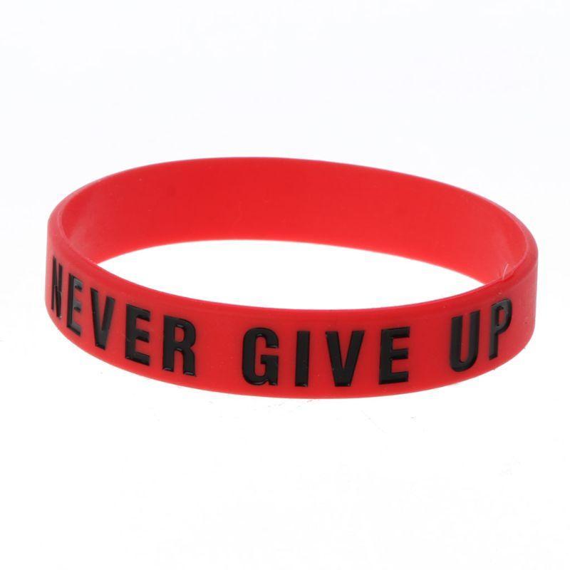 Silicone Rubber Band Elastic Inspirational Motivation Bracelets