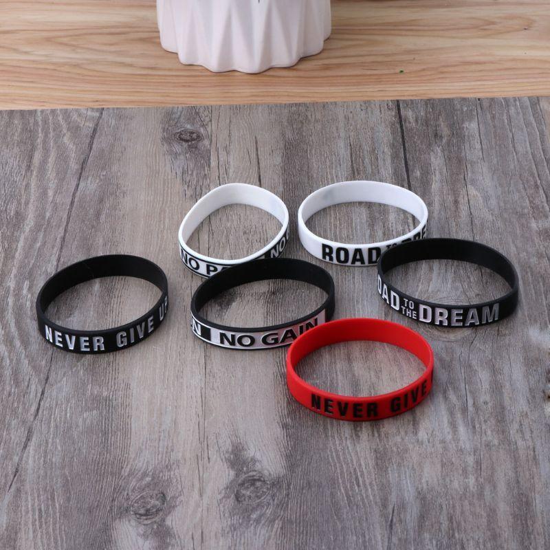 Silicone Rubber Band Elastic Inspirational Motivation Bracelets