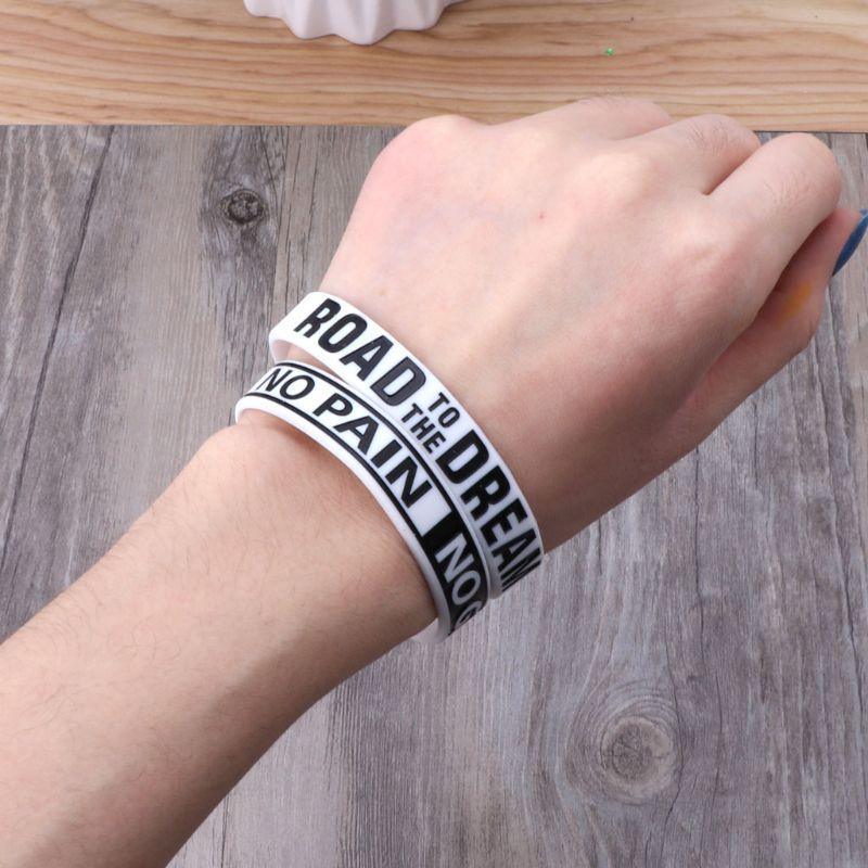 Silicone Rubber Band Elastic Inspirational Motivation Bracelets