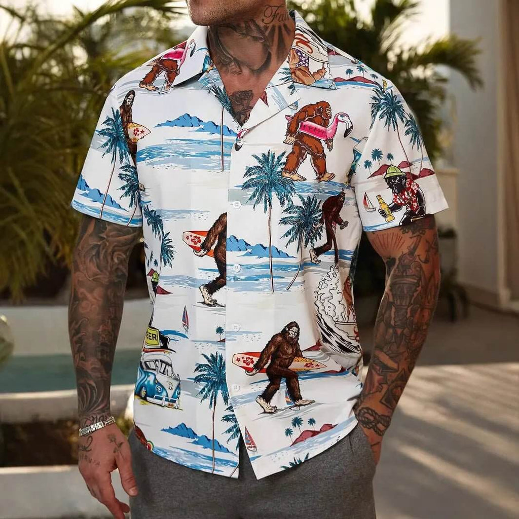 Men's Floral Print Casual Shirt