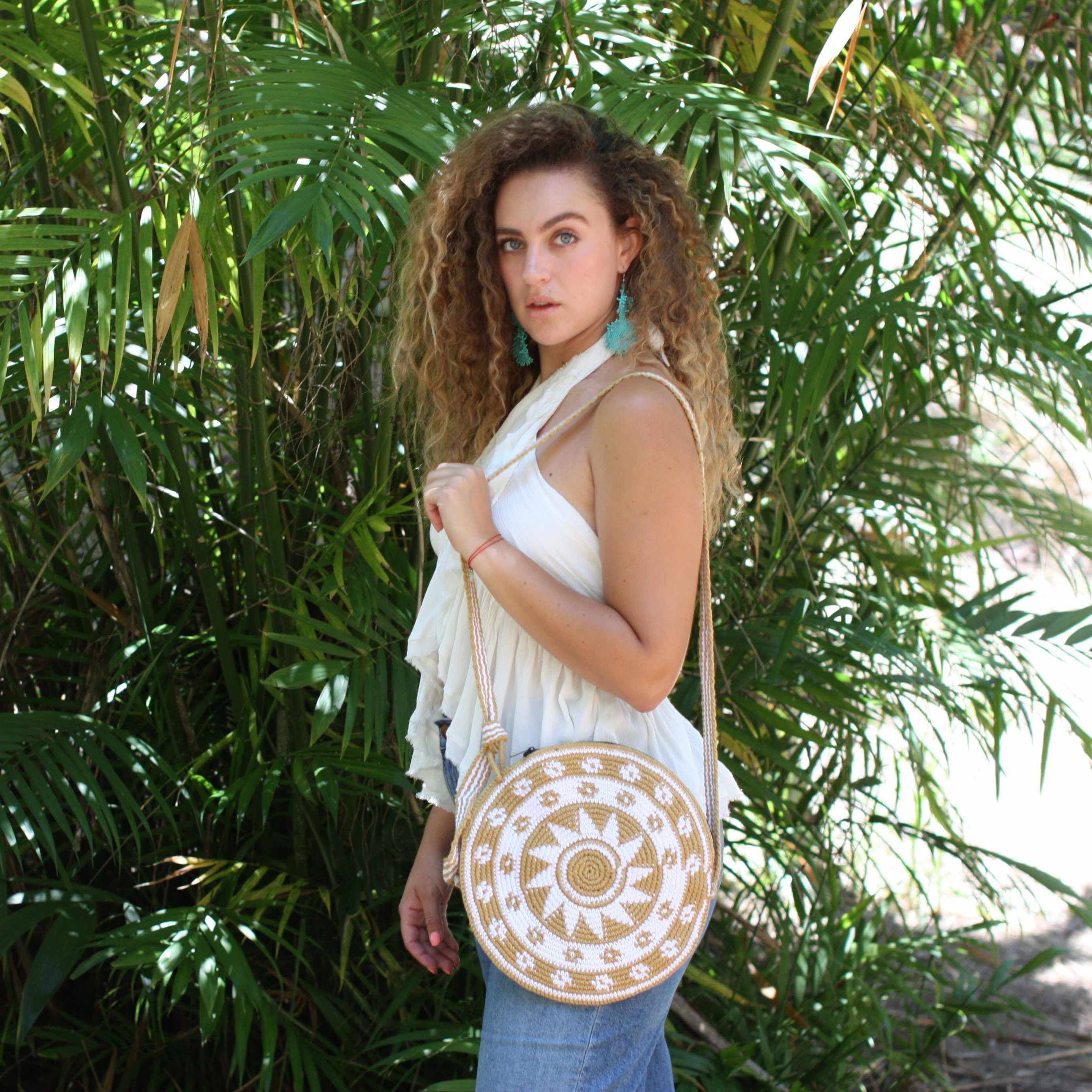 Nadia Crochet Round Crossover Purse